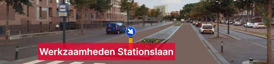 Werkzaamheden aan de Stationslaan in Breda vanaf augustus 2026 met nieuwe 30 km-zone en extra groen in het Stationskwartier